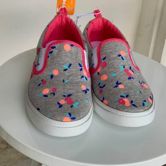 Gymboree Gray Floral Kids Sneakers - Picture 2 of 10